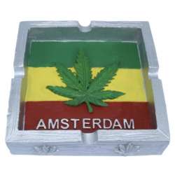 Cendrier en résine gris...