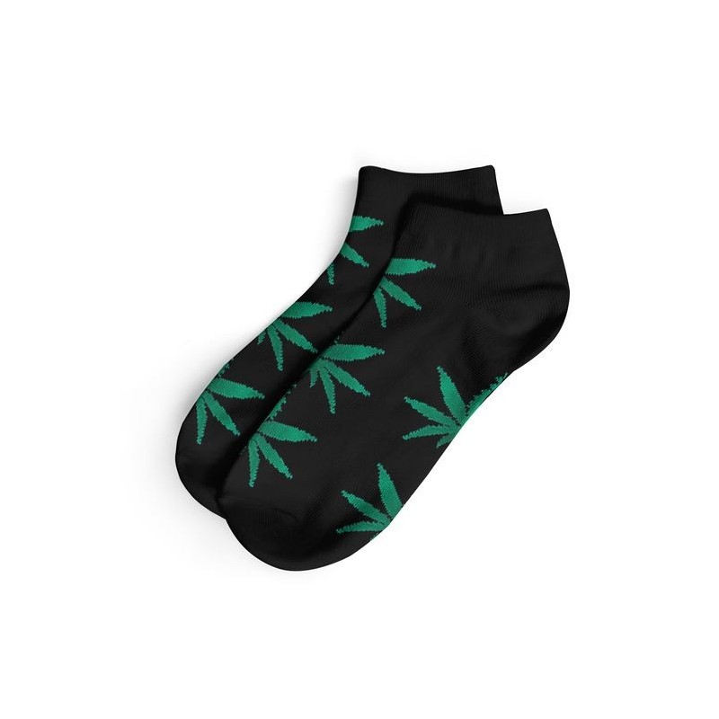 Calcetines Cortos Negros y Verdes | Hombre