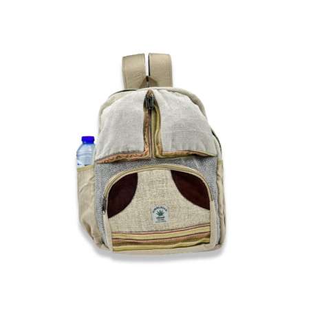 Sac à Dos Chanvre Style Hippie Vintage - Grand Modèle Imperméable - Idéal Voyage, Festivals, été - Fait Main Népal