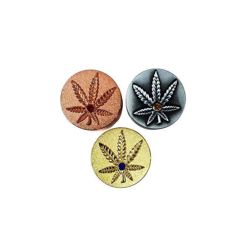 Grinder Metal Hoja y Brillante 50mm 4 partes 12 Grinders