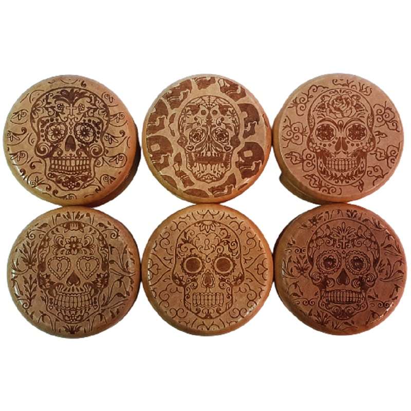 Grinder Madera Calaveras Mexicanas 53mm 2P 12 Grinders